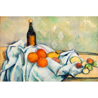 Bottle and Fruits - Paul Cezanne